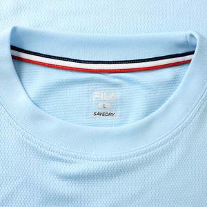 フィラ FILA Tシャツ スポーツウェア L 水色 半袖 ラウンドネック ロゴ刺繍 /GG ■GY58 メンズ