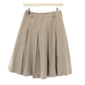 コムサイズム COMME CA ISM フレアスカート ひざ丈 M グレージュ /KH ■ECC001 レディース