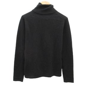 コムサイズム COMME CA ISM ニット カットソー S 黒 無地 タートルネック 長袖 /SY57 ■ECC001 レディース