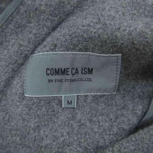 コムサイズム COMME CA ISM スタンドカラーコート ロング丈 M グレー 無地 /SY48 ■ECC001 レディース