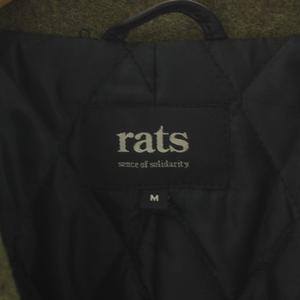 ラッツ RATS レザージャケット 革ジャン 切替 M 黒 ブラック /AN58 ■ECD001 メンズ