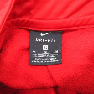 ナイキ NIKE スポーツウエア カットソー XL 赤 レッド 長袖 ハーフジップ スタンドカラー エンブレムワッペン /SM23 ■ECA002 メンズ