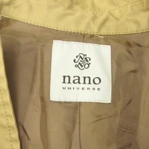 ナノユニバース nano universe トレンチコート ブラウン 38■ECE003 レディース