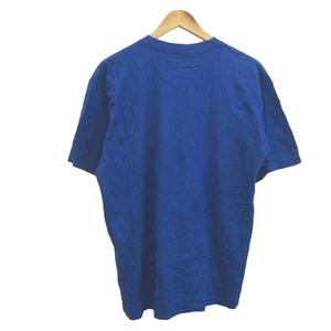 リーボック Reebok Tシャツ カットソー L 青 ブルー プリント ラウンドネック 半袖 /GR ■ECB001 メンズ