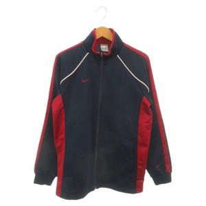 ナイキ NIKE ジャージ セットアップ ジャケット パンツ スポーツウエア M 紺 ネイビー 赤 レッド スタンドカラー ジップアップ ロゴ ライン /MN1 ■ECA003 レディース