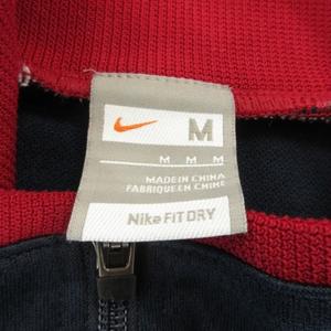ナイキ NIKE ジャージ セットアップ ジャケット パンツ スポーツウエア M 紺 ネイビー 赤 レッド スタンドカラー ジップアップ ロゴ ライン /MN1 ■ECA003 レディース