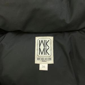 エムケー ミッシェルクラン MK MICHEL KLEIN ダウンジャケット 上着 アウター 38 黒 ブラック ファー付きフード フラップポケット 長袖 /PP ■GY49 レディース