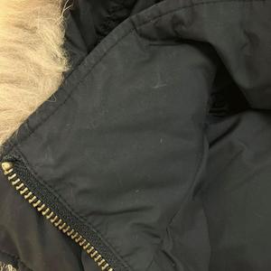 エムケー ミッシェルクラン MK MICHEL KLEIN ダウンジャケット 上着 アウター 38 黒 ブラック ファー付きフード フラップポケット 長袖 /PP ■GY49 レディース