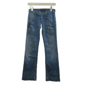 アールジーン Earl Jean デニムパンツ ジーンズ 微フレア ブーツカット ローライズ 23 青 ブルー /XZ ■ECB002 レディース