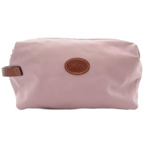 ロンシャン LONGCHAMP セカンドバッグ ピンク 茶 ブラウン ナイロン ロゴパッチ ハンドル付き /NU ■GY99 レディース
