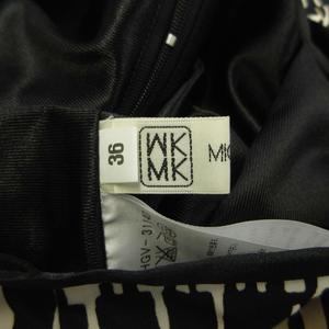 未使用品 エムケー ミッシェルクラン MK MICHEL KLEIN タグ付き スカート 36 黒 ブラック マルチカラー 抽象柄 ミディ丈 /PP ■ECB003 レディース
