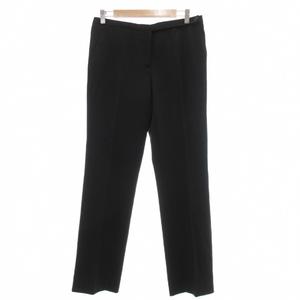 プラダ PRADA パンツ スラックス ストレート ウール センタープレス 42 黒 ブラック /SX ■GY62 レディース