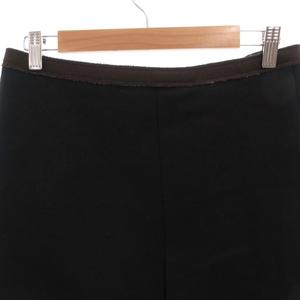 プラダ PRADA フレアスカート タック ウール ひざ丈 40 黒 ブラック /FF ■GY62 レディース