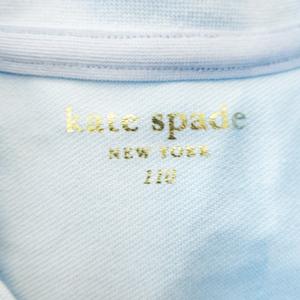 ケイトスペード KATE SPADE ワンピース 子ども服（女の子用） 110 青 ブルー 白 ホワイト ストライプ柄 ティアード 半袖 /CK18 ■ECB003 キッズ