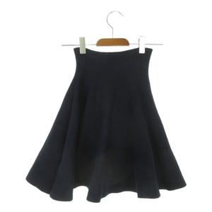 ケイトスペード KATE SPADE ニットスカート 子ども服（女の子用） M（130～140cm) 紺 ネイビー フレア ミニ丈 ロゴ付き /AO1 ■ECD003 キッズ