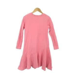 ケイトスペード KATE SPADE ワンピース 子ども服（女の子用） 140 ピンク 長袖 ラウンドネック バッグモチーフ /AO3 ■ECD003 キッズ