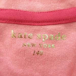 ケイトスペード KATE SPADE ワンピース 子ども服（女の子用） 140 ピンク 長袖 ラウンドネック バッグモチーフ /AO3 ■ECD003 キッズ