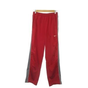 ナイキ NIKE DRI-FIT パンツ ジャージ スポーツウエア L 赤 レッド グレー サイドライン ロゴ /AO43 ■ECD003 メンズ