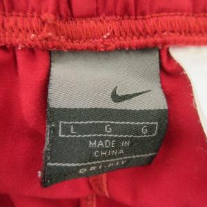 ナイキ NIKE DRI-FIT パンツ ジャージ スポーツウエア L 赤 レッド グレー サイドライン ロゴ /AO43 ■ECD003 メンズ