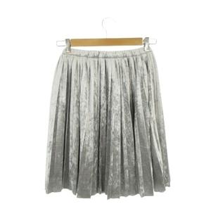 ケイトスペード KATE SPADE プリーツスカート ベロア 子ども服（女の子用） 130 グレー 膝丈 /AH27 ■ECD003 キッズ