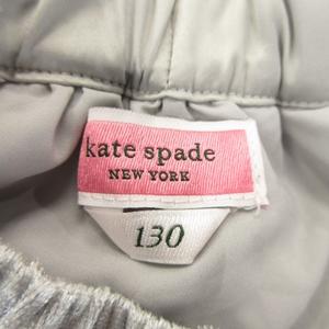ケイトスペード KATE SPADE プリーツスカート ベロア 子ども服（女の子用） 130 グレー 膝丈 /AH27 ■ECD003 キッズ