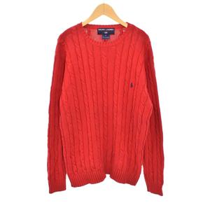 ラルフローレン RALPH LAUREN POLO SPORT ニット セーター 長袖 M 赤 レッド ■ECD003 メンズ
