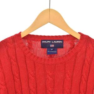 ラルフローレン RALPH LAUREN POLO SPORT ニット セーター 長袖 M 赤 レッド ■ECD003 メンズ