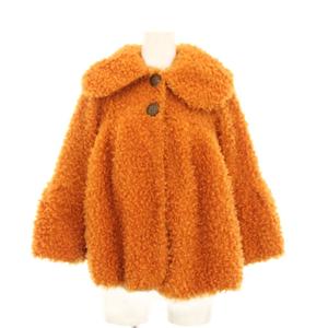 アナスイ ANNA SUI MINI ショートコート フェイクファー アウター L オレンジ 7122521-240 /YM ■ECD003 レディース