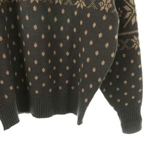 ラルフローレン RALPH LAUREN ウールニット セーター プルオーバー ノルディック柄 M グレー ベージュ /CX ■ECD003 メンズ