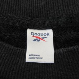 リーボック Reebok × チョコムー Chocomoo トレーナー L 黒 ブラック 長袖 クルーネック グラフィックプリント /AH31 ■ECD003 メンズ