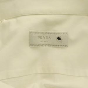 プラダ PRADA ワイシャツ 39/15.5 白 ホワイト /SS ■OS ■OH ■ECD003 メンズ