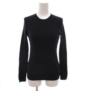 プラダ PRADA リブニット セーター クルーネック 長袖 ストレッチ 42 紺 ネイビー /FF ■GY62 