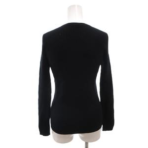 プラダ PRADA リブニット セーター クルーネック 長袖 ストレッチ 42 紺 ネイビー /FF ■GY62 