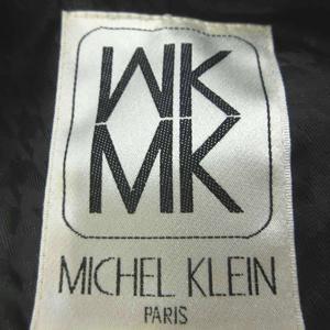 エムケー ミッシェルクラン MK MICHEL KLEIN ピーコート  38 ブラック ホワイト 長袖 ダブルブレスト ミックスカラー /RY ■GY49 レディース