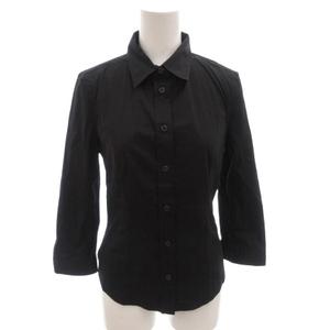 プラダ PRADA シャツ ブラウス ストレッチ 長袖 38 黒 ブラック /FF ■GY62 レディース