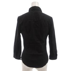 プラダ PRADA シャツ ブラウス ストレッチ 長袖 38 黒 ブラック /FF ■GY62 レディース