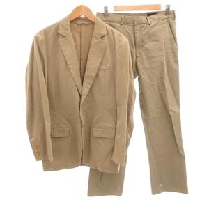 プラダ PRADA スーツ セットアップ カジュアル シングル ジャケット パンツ 46R ベージュ /FF ■GY62 メンズ