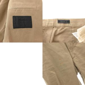 プラダ PRADA スーツ セットアップ カジュアル シングル ジャケット パンツ 46R ベージュ /FF ■GY62 メンズ