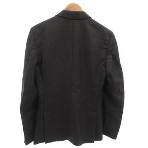 プラダ PRADA スーツ セットアップ ビジネス シングル ジャケット パンツ シルク混 モヘヤ混 44R グレー /FF ■GY62 メンズ