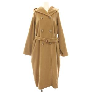 マックスマーラ MAX MARA コート ダブルブレスト ウール カシミヤ混 ロング 40 キャメル /HN ■GY70 レディース