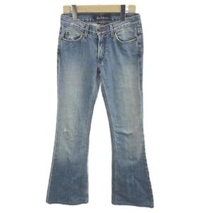 アールジーン Earl Jean デニム ジーンズ 23 ブルー 長ズボン フレアシルエット ウォッシュ加工 /NP ■ECC005 レディース