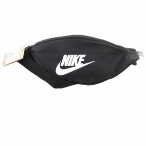 未使用品 ナイキ NIKE タグ付き ウエストポーチ ボディバッグ 黒 ブラック ロゴプリント /IB ■ECE006 メンズ レディース