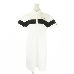 未使用品 フィラ FILA GOLF ポロワンピース ゴルフ M 白 ホワイト 無地 ポロ襟 半袖 /CK17 ■ECB006 レディース