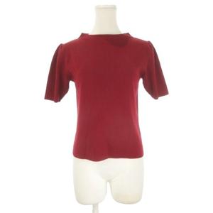 プロポーション ボディドレッシング PROPORTION BODY DRESSING ニット セーター S ワイン ボルドー バーガンディ 無地 半袖 /CK35 ■ECB006 レディース