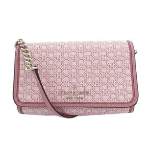 ケイトスペード KATE SPADE スペード リンク スモール フラップ クロスボディ ショルダーバッグ 財布 ピンク 総柄 /SX ■GY53 レディース