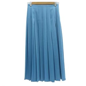 ルシェルブルー LE CIEL BLEU プリーツスカート 38 青 ブルー ロング丈 /HO15 ■GY70 レディース