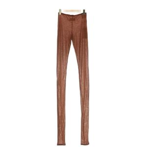 未使用品 メゾンマルジェラ 1 Maison Margiela 1 ラメレギンス シアー 38 ブラウン /CX ■ECC007 レディース