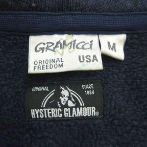 ヒステリックグラマー HYSTERIC GLAMOUR グラミチ GRAMICCI ジップパーカー 裏起毛 M 紺 ネイビー 0253CF01 /NP ■GY70 メンズ