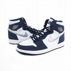ナイキ NIKE AIR JORDAN 1 HIGH OG CO.JP MIDNIGHT NAVY エアジョーダン 1 ハイ OG  ミッドナイトネイビー US9 27CM ホワイト メタリックシルバー メンズ 202-202201200602 | ベクトルパーク