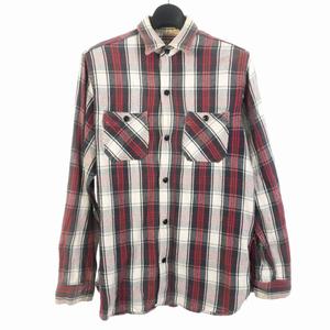 シュガーケーン SUGAR CANE チェック シャツ 長袖 M レッド/ホワイト/ブラック SC23605 メンズ